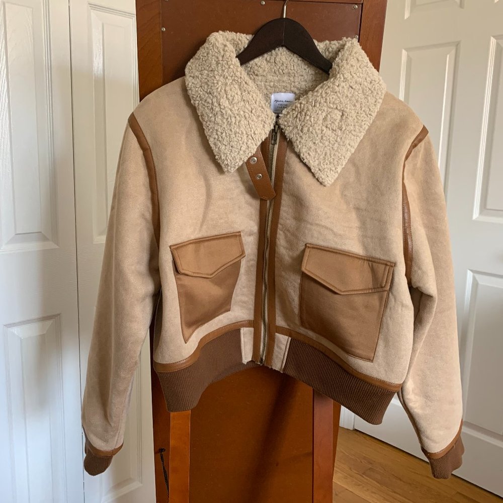 sherpa moto coat - M